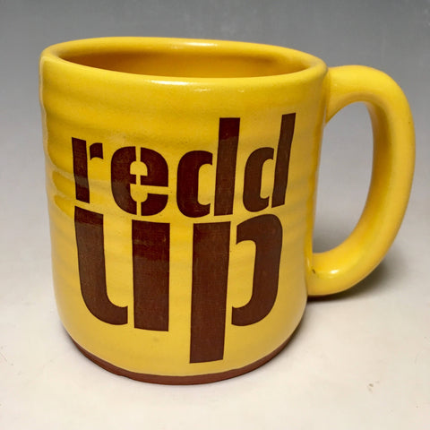 Redd Up Pittsburghese Coffee Mug Handmade in Pittsburgh by Local Yinzer Artists - Pittsburgh Pottery