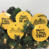 Pittsburgh Christmas Tree Holiday Ornaments