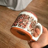 Funky Faces Sleeve Mug with Black and Red Lip Drip