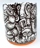Burger Boy Pen & Ink Hardcore Stream of Consciousness Handmade Mug