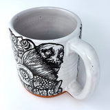Burger Boy Pen & Ink Hardcore Stream of Consciousness Handmade Mug